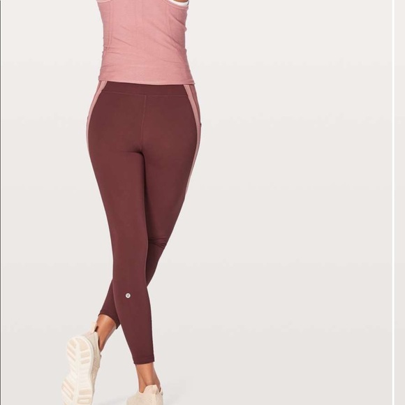 New LULULEMON Wild Twist Tight Burgundy Redwood 8 - Picture 3 of 5